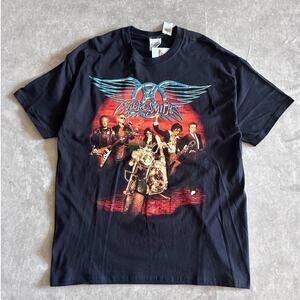 2000s Vintage Aerosmith Deadstock Black T Shirt Size XL